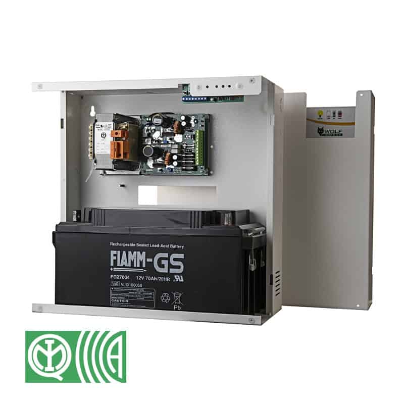 alimentatore di impianti antifurto con livello di sicurezza bancario C-13V-34A-EN501316 Wolf Safety