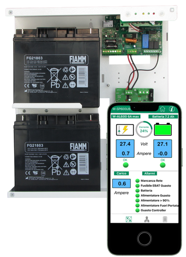 alimentatore anticendio con app